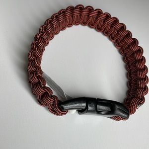 NWT Paracord Braided Bracelet‎ XL Red/black